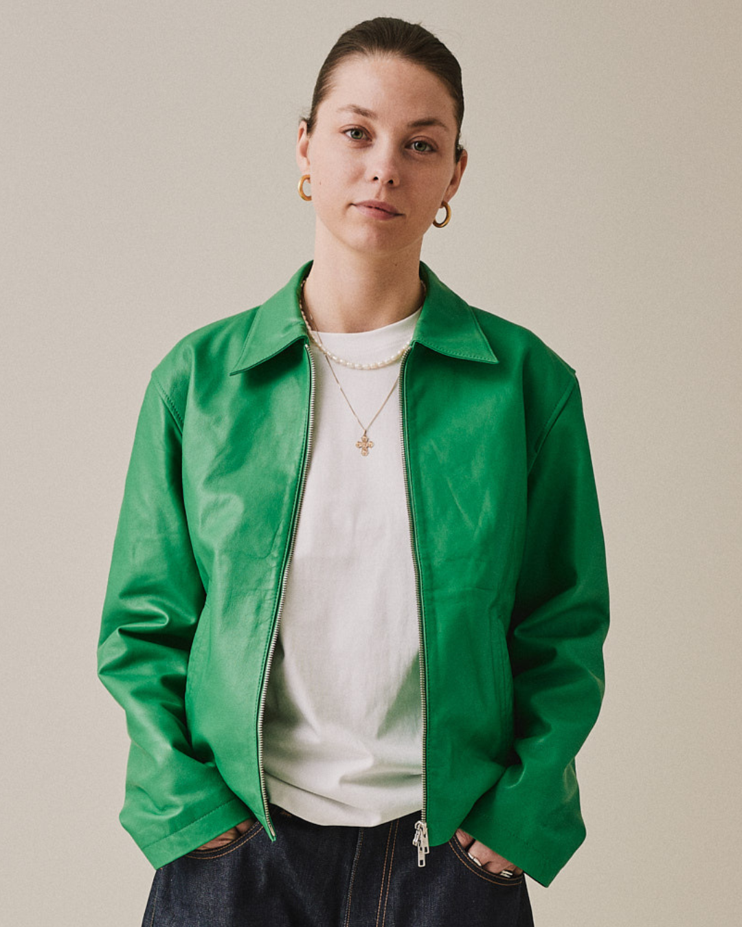 Leather Jacket - Green