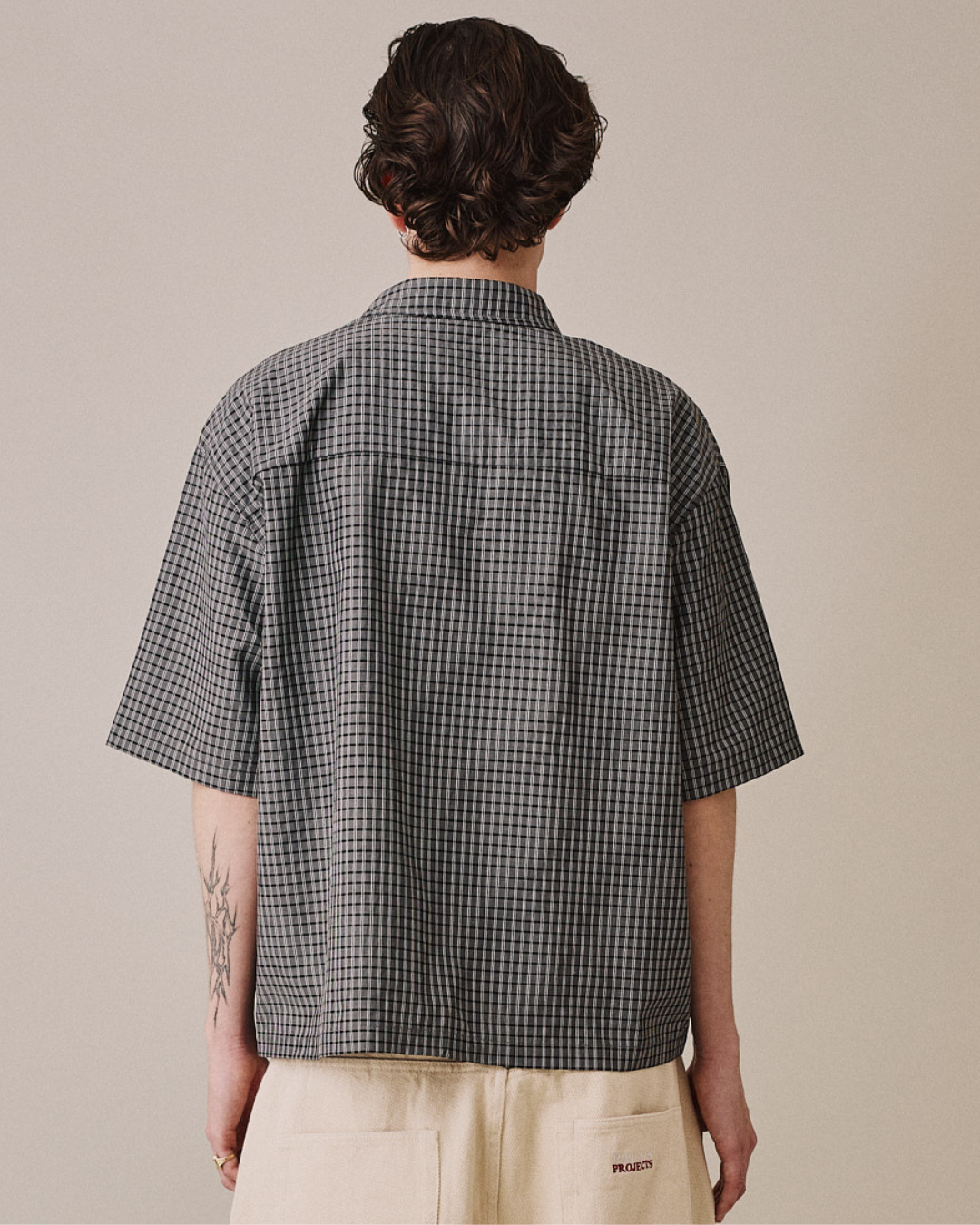 SS Checkered Shirt - Black