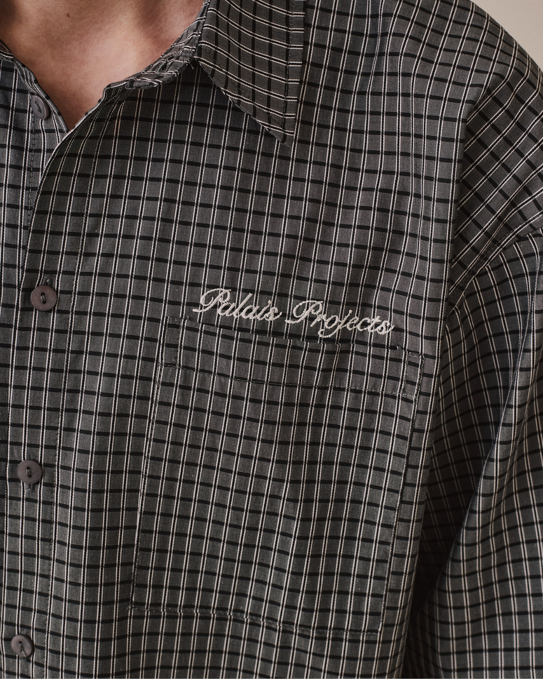 SS Checkered Shirt - Black