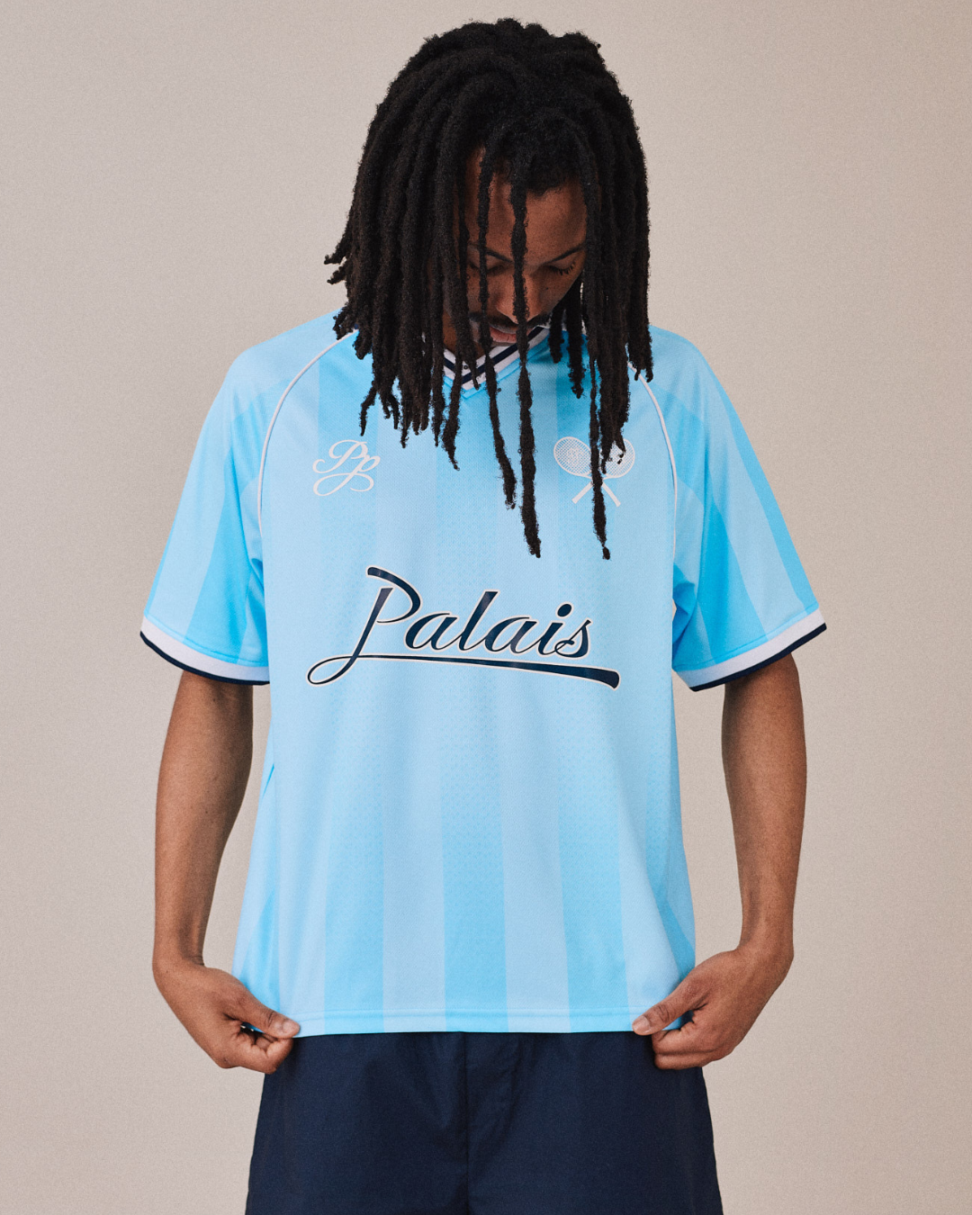 Football Shirt SS - Light Blue Pattern