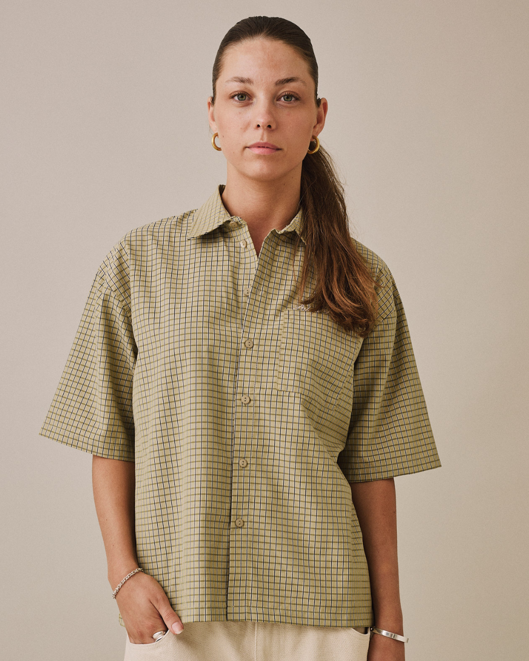 SS Checkered Shirt - Green