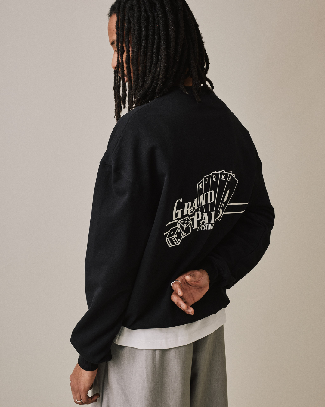Box Fit Grand Palais Heavy Crewneck - Black