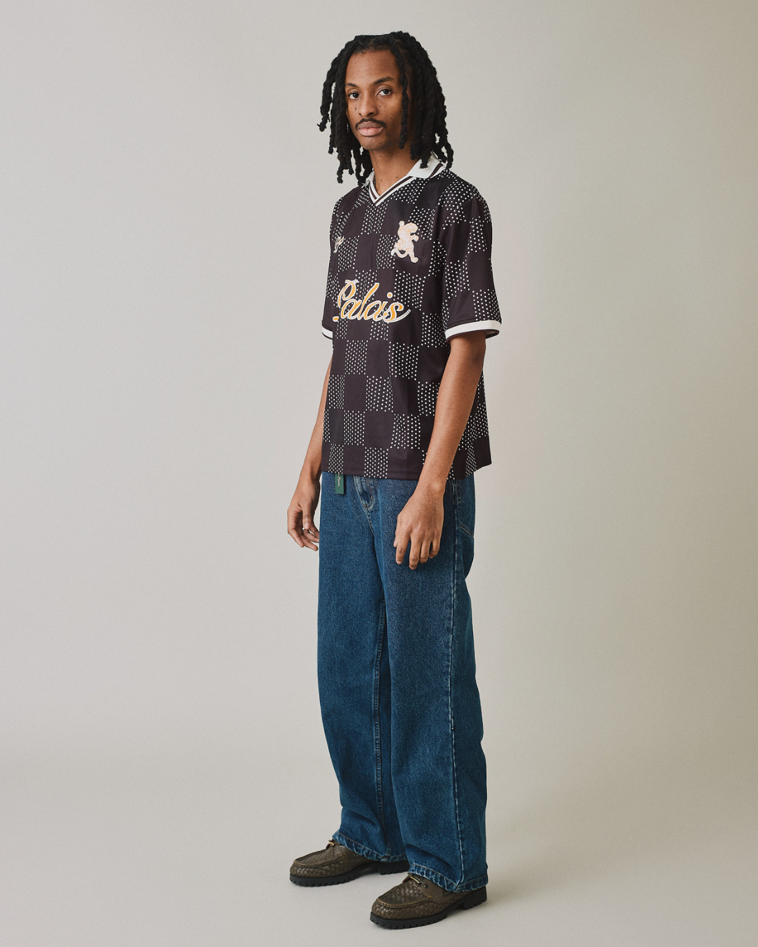 Football Shirt SS - Mocha Dots