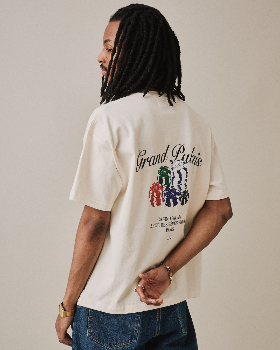 Classic SS Casino Tee - Marshmallow