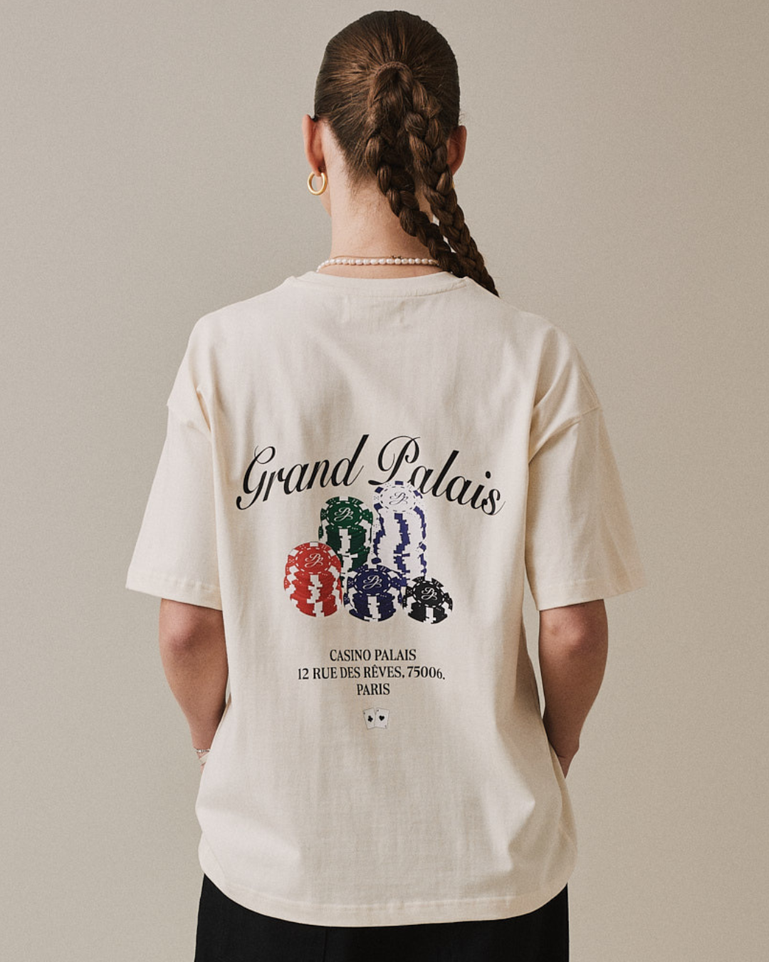 Classic SS Casino Tee - Marshmallow
