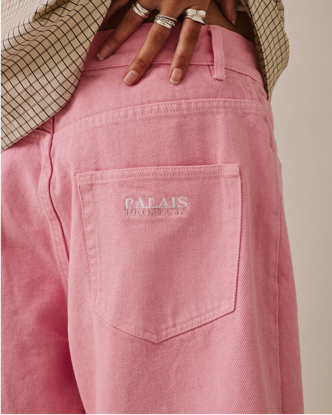Baggy Canvas Jorts - Pink