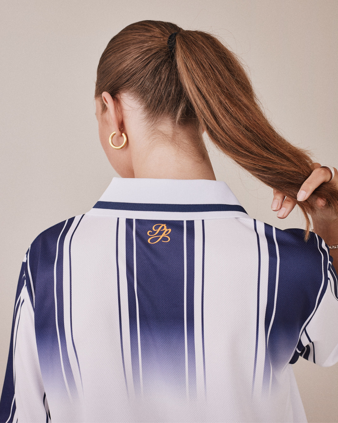 Football Shirt SS - Navy Stripe