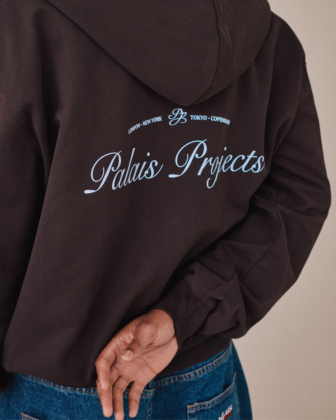 Box Fit Heavy World Tour Zip Hoodie - Mocha