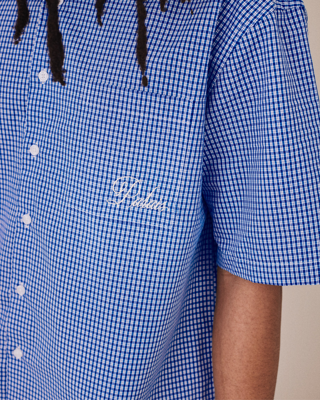 SS Checkered Tennis Shirt - Blue