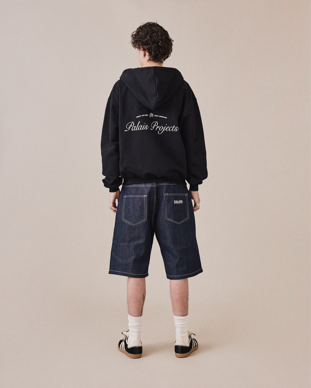 Baggy Selvedge Jorts - Pink stitch