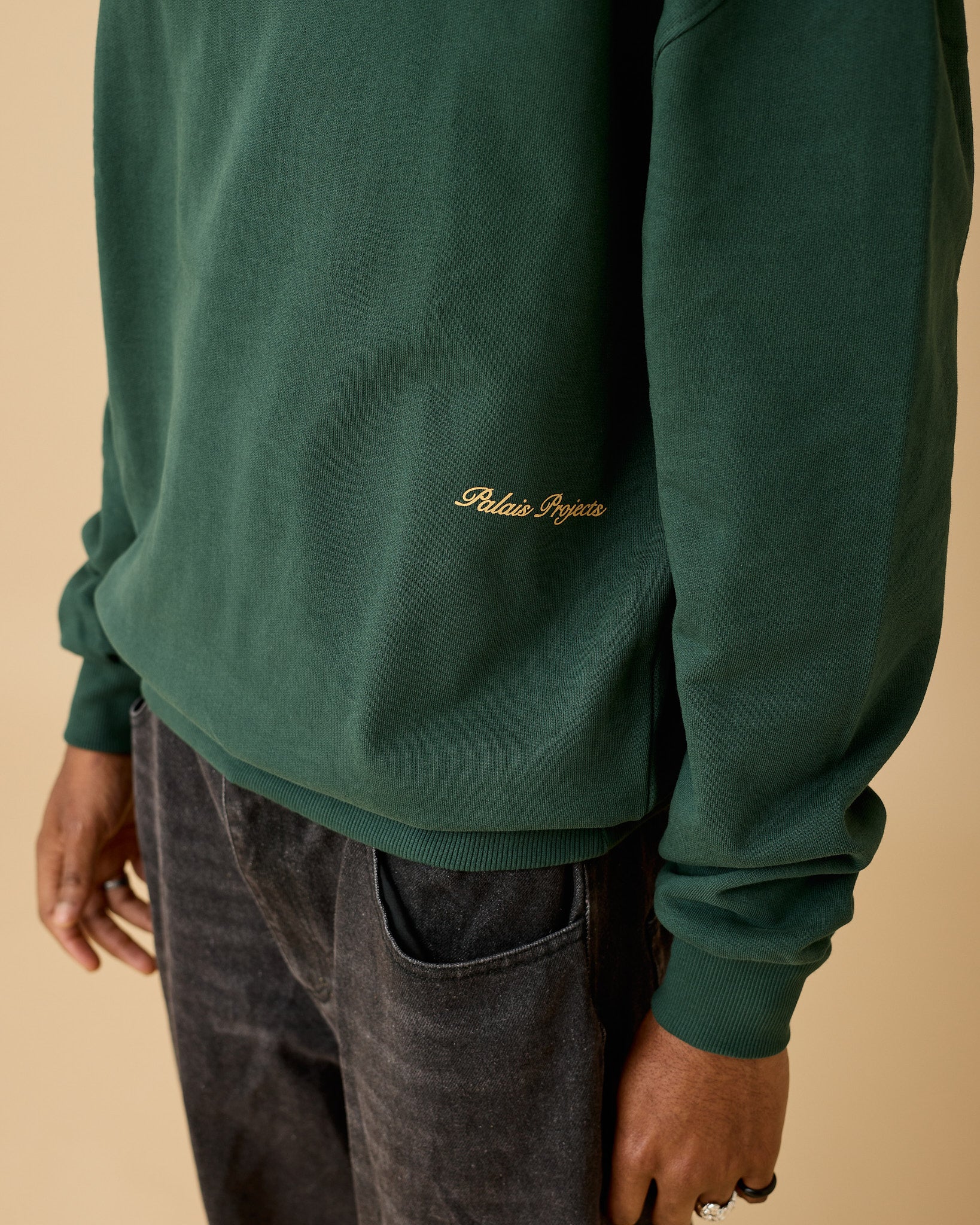 Essential Box Fit Heavy Crewneck - Green