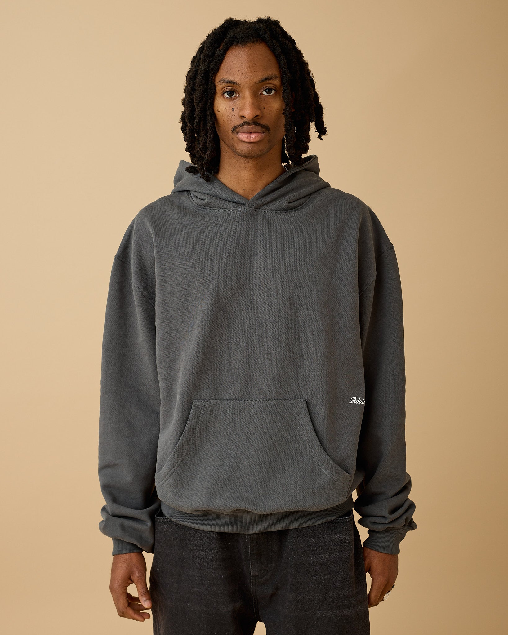 Essential Box Fit Heavy Hoodie - Dark Grey