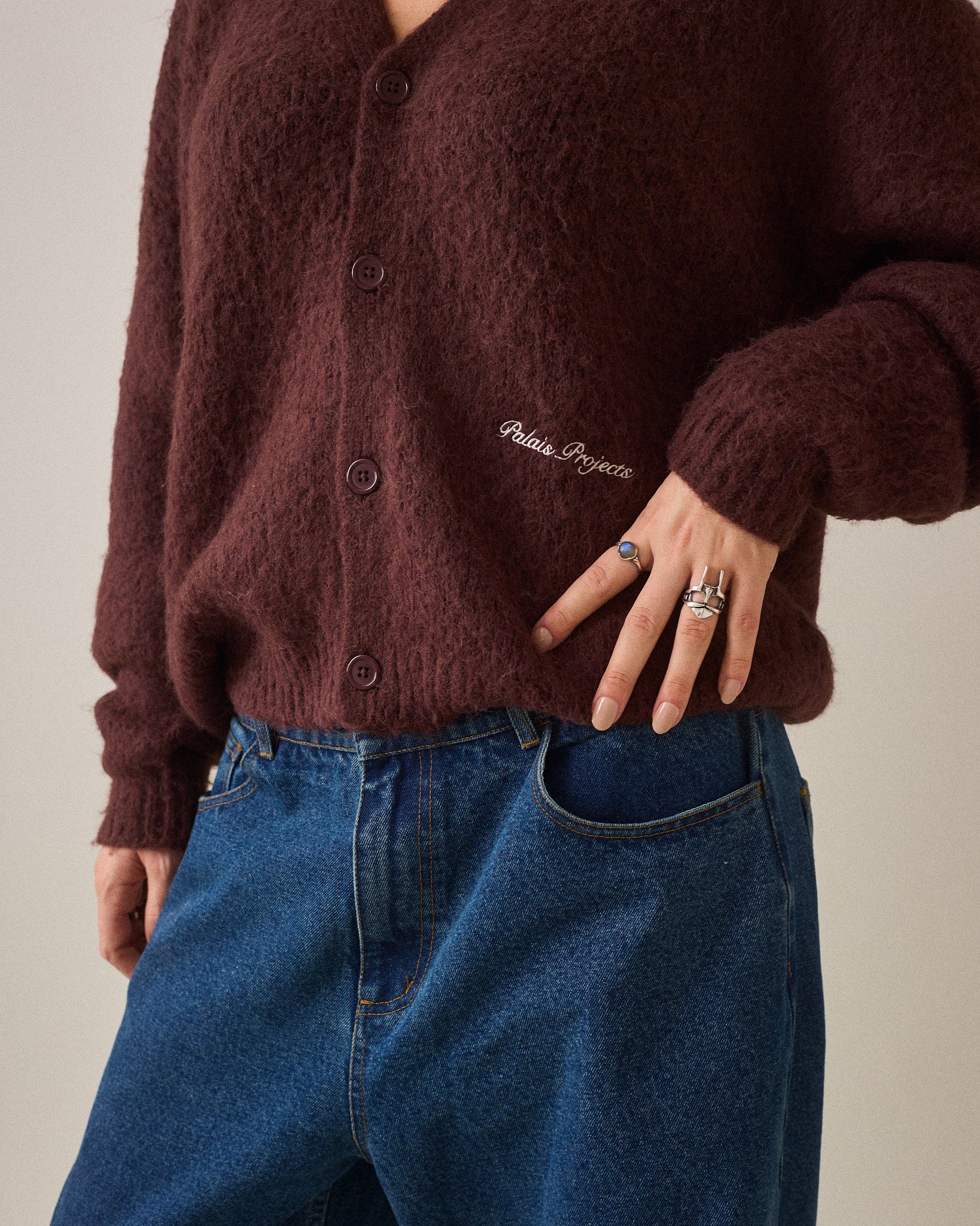 Knit Cardigan - Brown