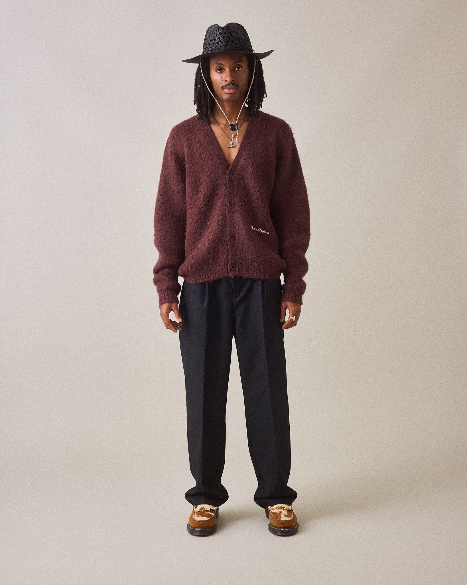 Knit Cardigan - Brown