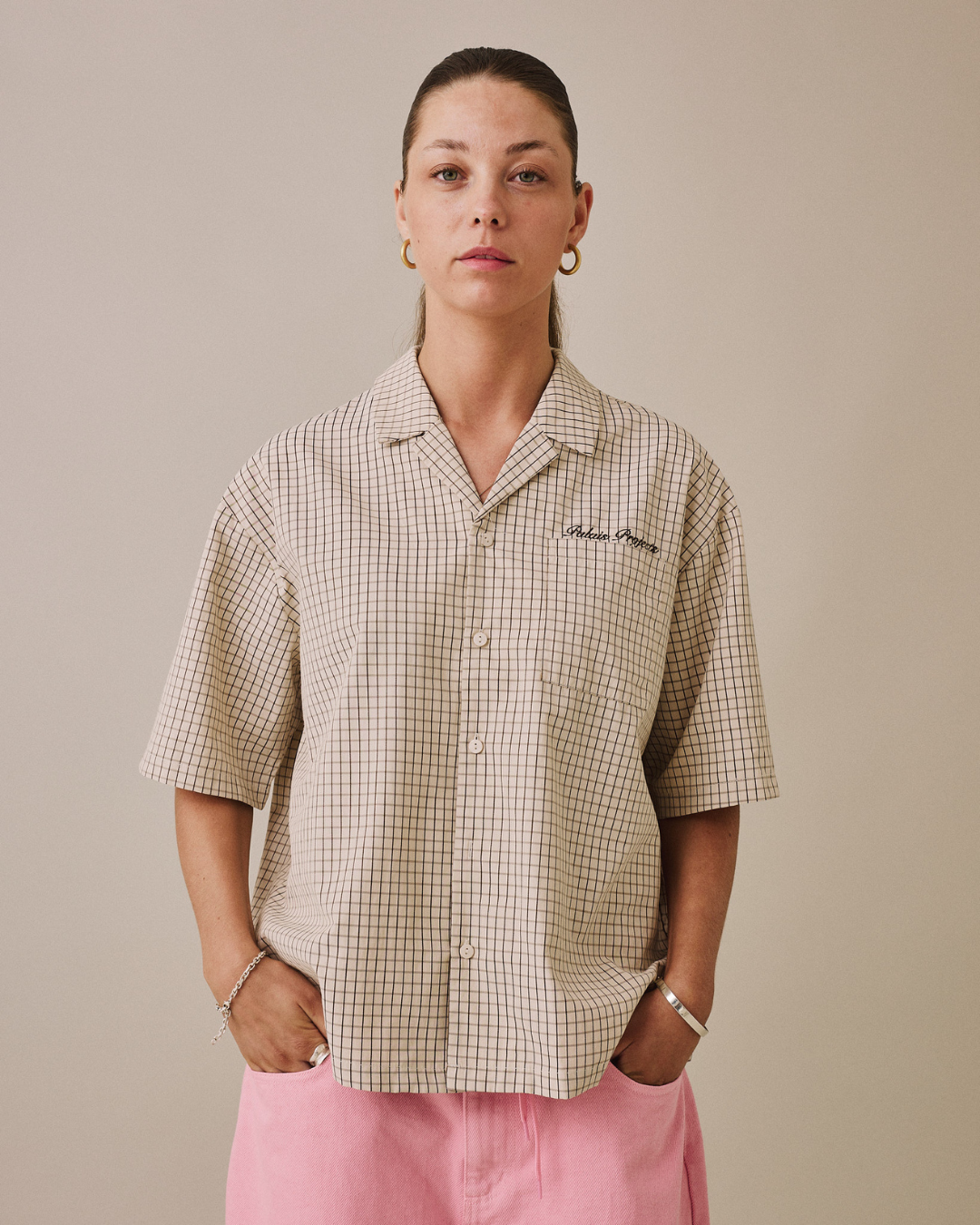 SS Checkered Shirt - Marshmallow