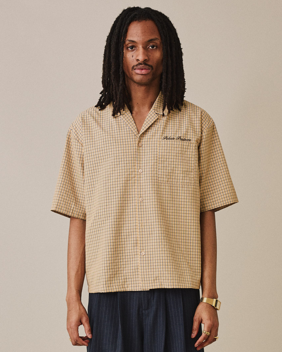 SS Checkered Shirt - Yellow