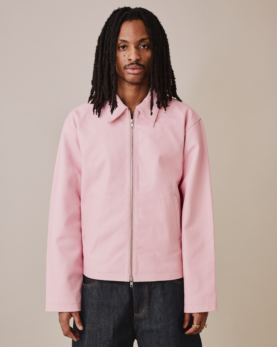 Leather Jacket - Pink