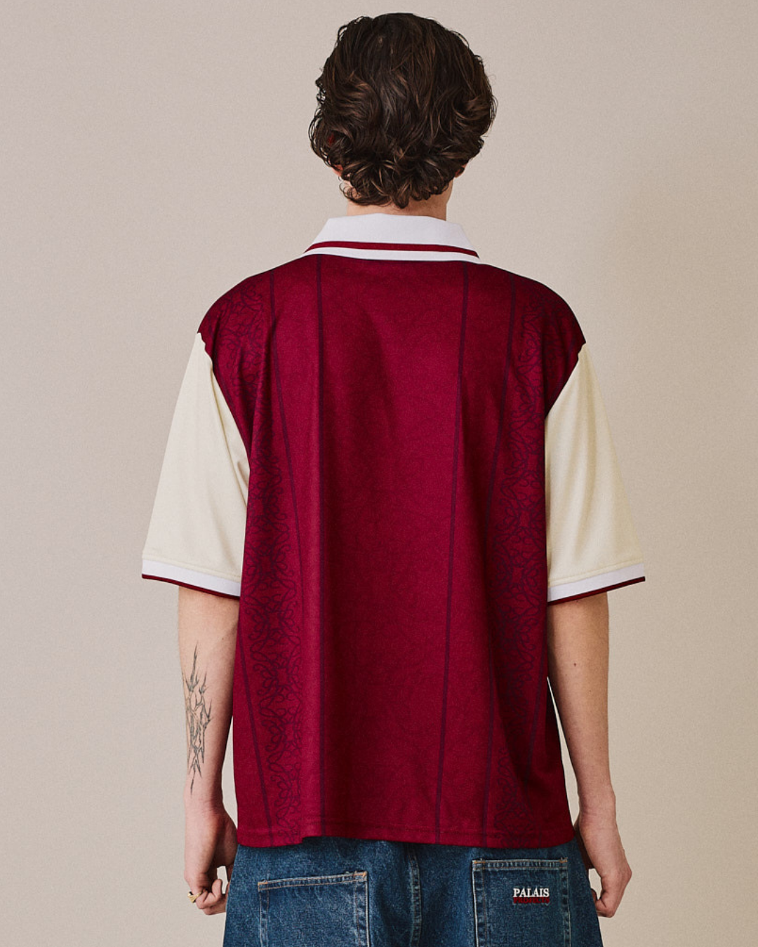 Football Shirt SS - Burgundy Pattern