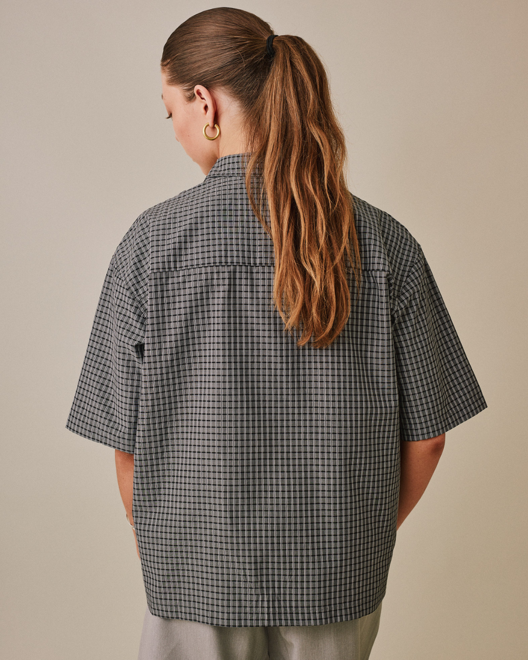 SS Checkered Shirt - Black
