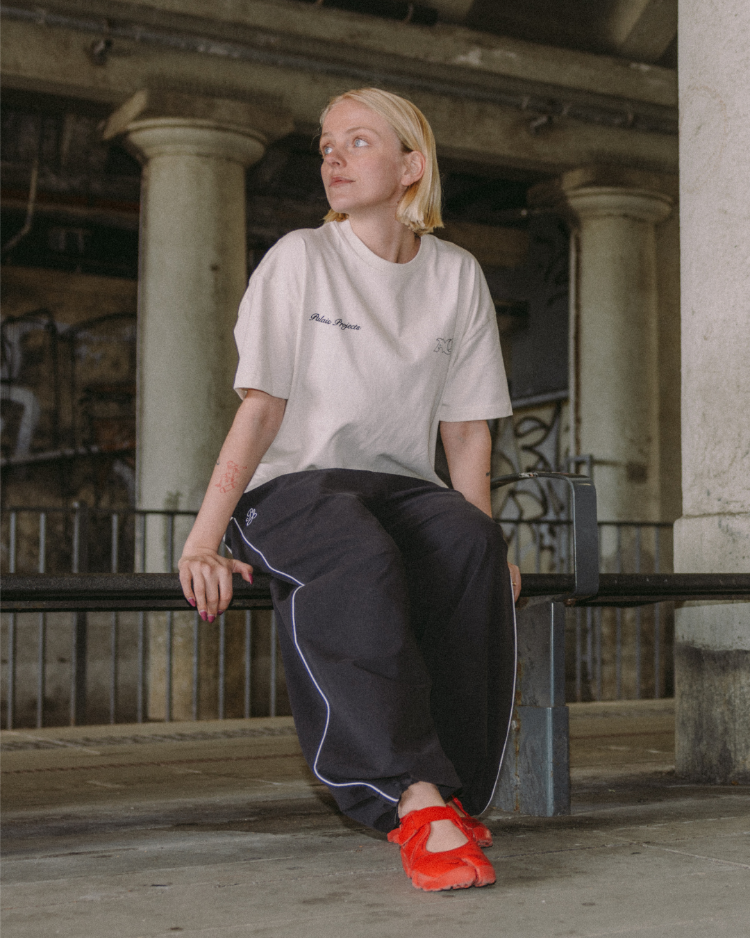AGF x PALAIS Oversized Track Pants - Black
