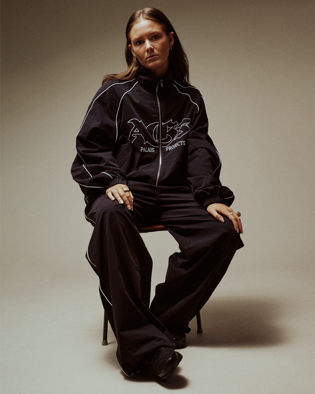AGF x PALAIS Oversized Track Jacket - Black