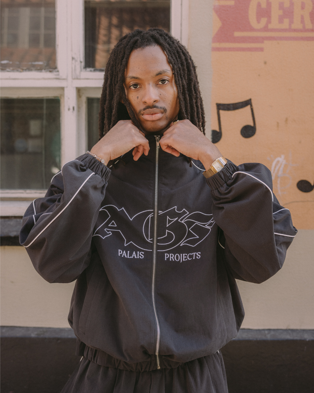 AGF x PALAIS Oversized Track Jacket - Black