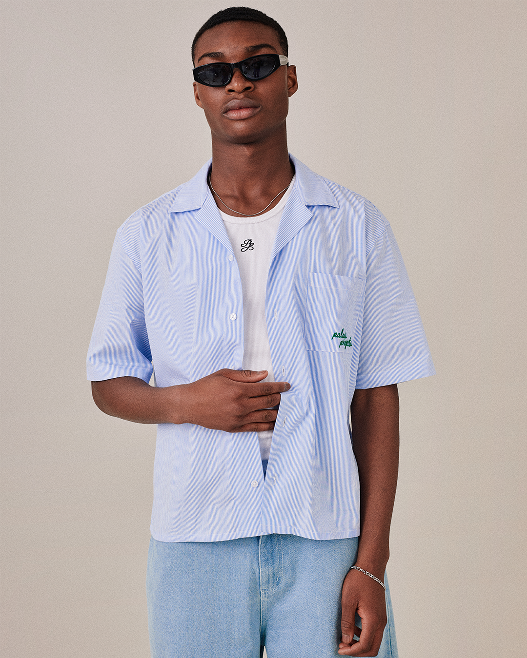 SS Striped Boat Shirt - Blue