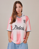 Football Shirt SS - Pink Stripe