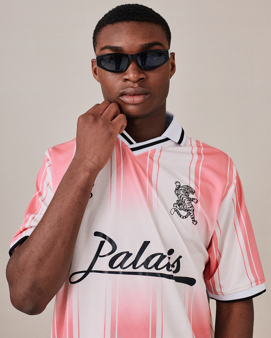 Football Shirt SS - Pink Stripe