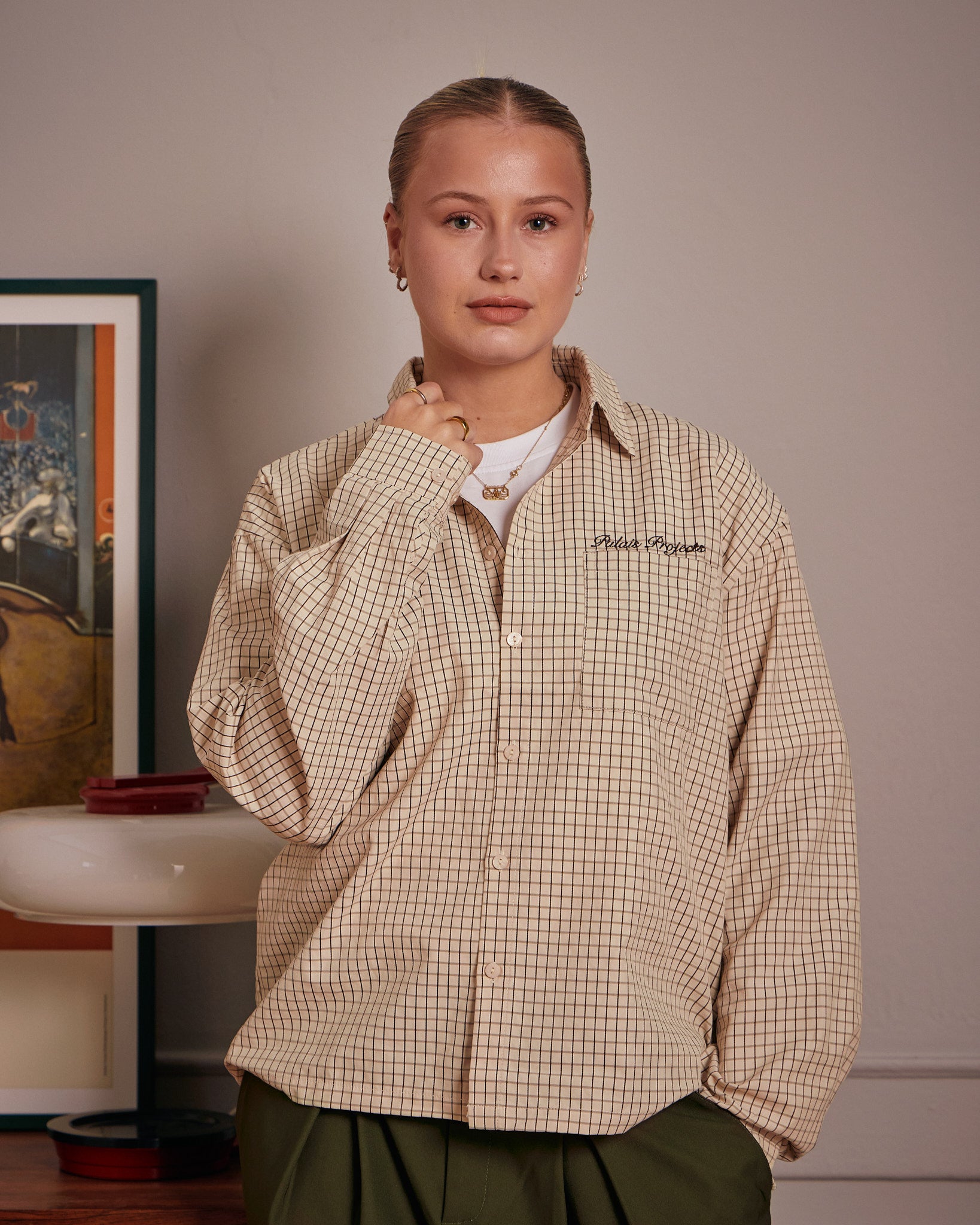 LS Checkered Shirt - Marshmallow