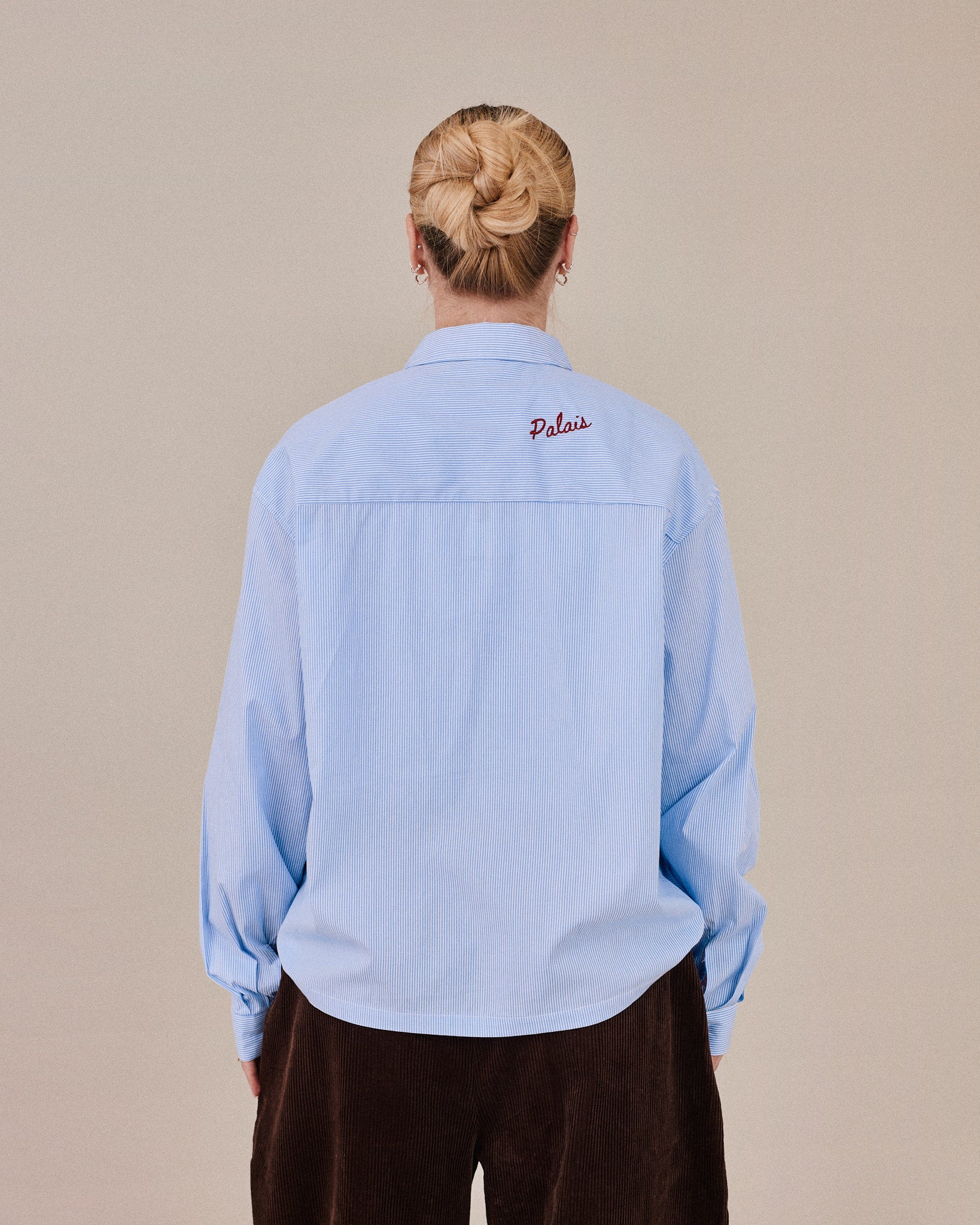 LS Striped Shirt - Light Blue