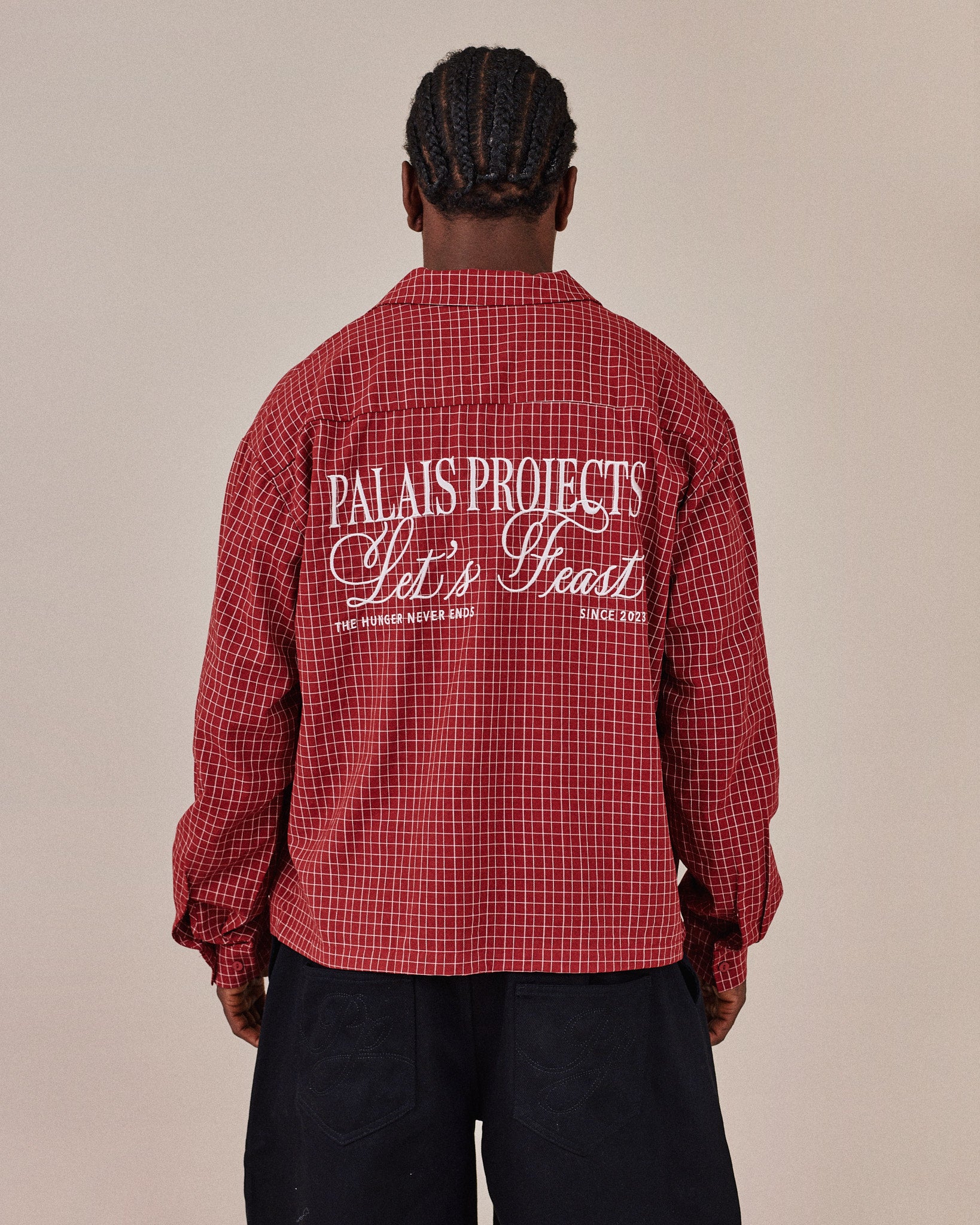 LS Checkered Feast Shirt - Red