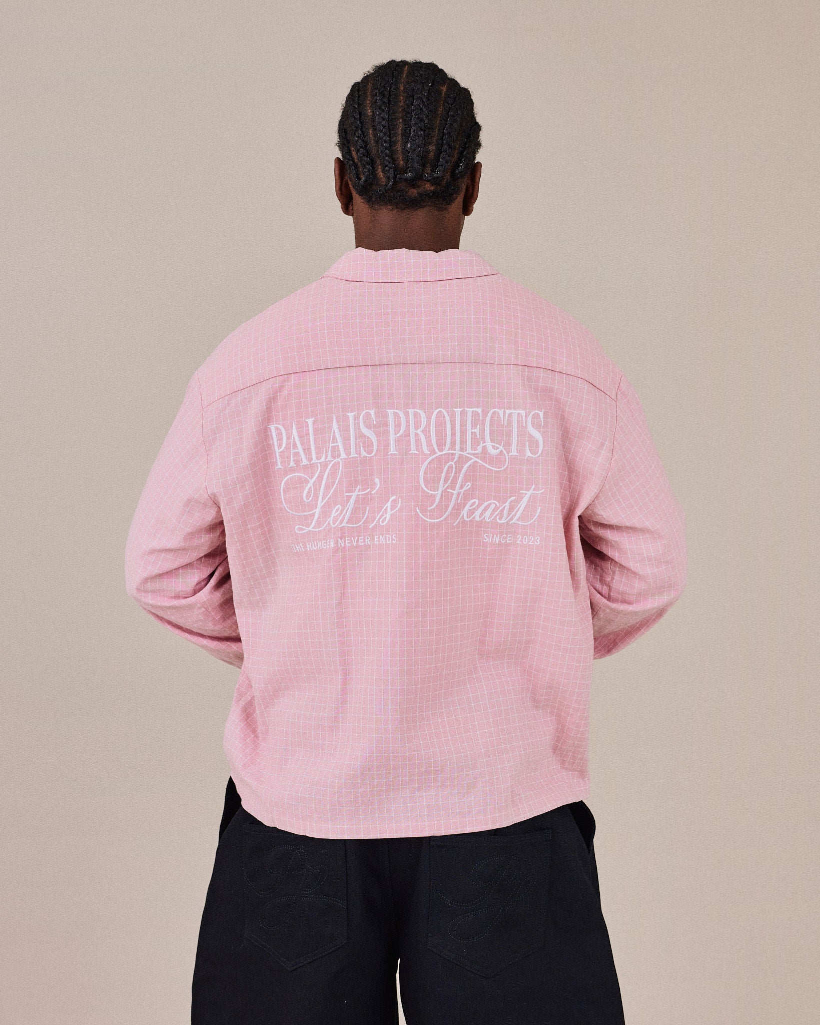 LS Checkered Feast Shirt - Pink
