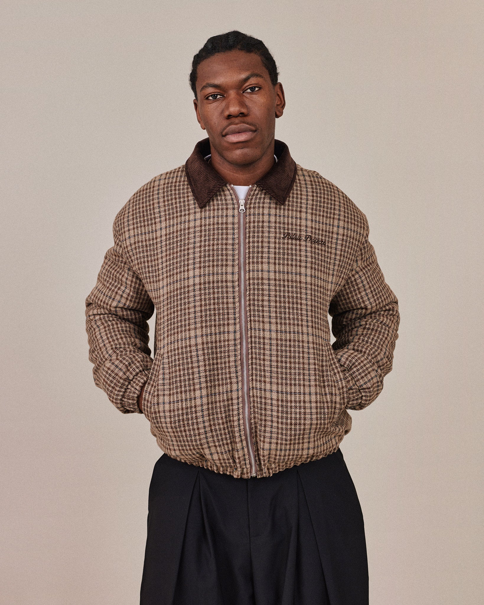 Checkered Bomber Jacket