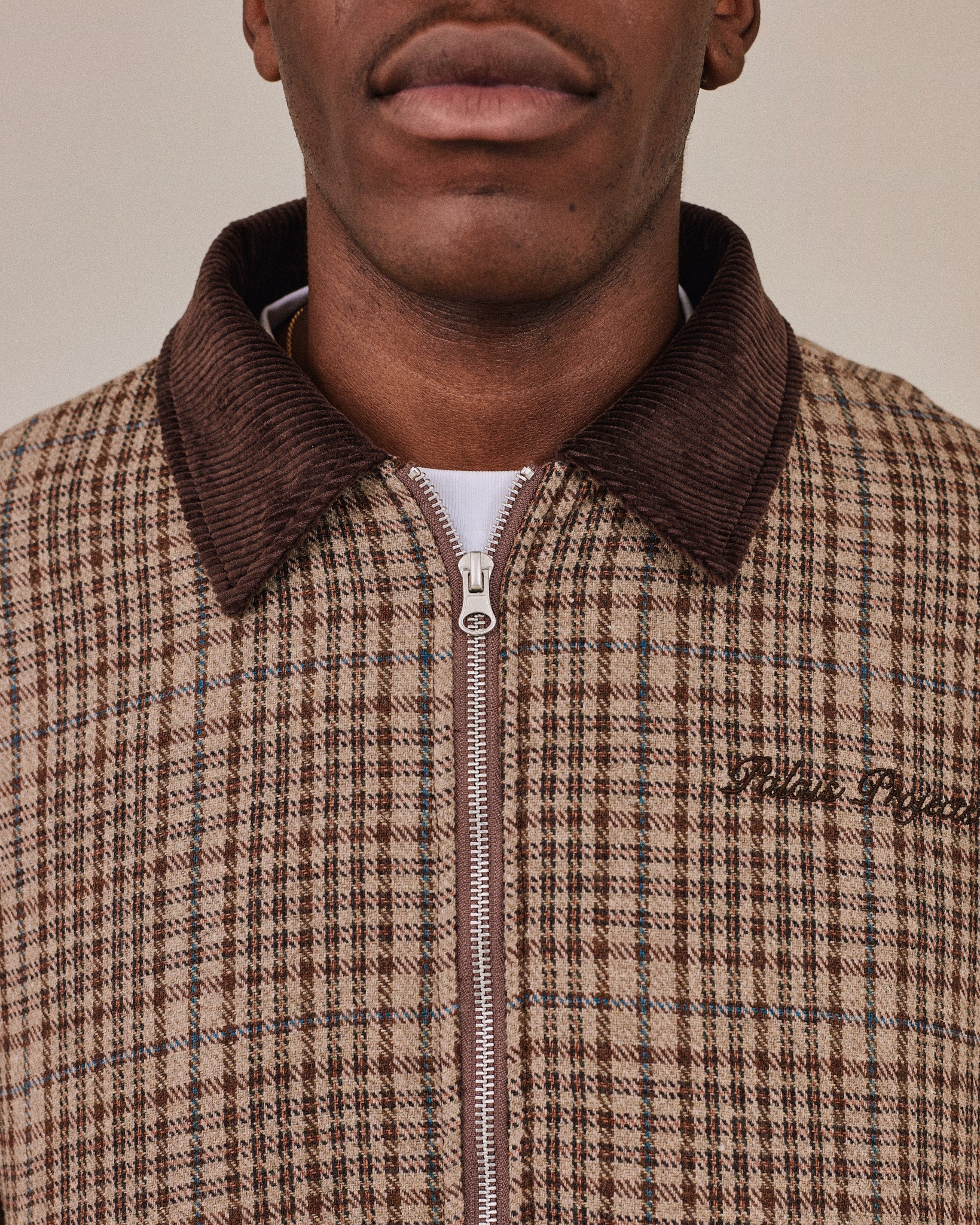 Checkered Bomber Jacket