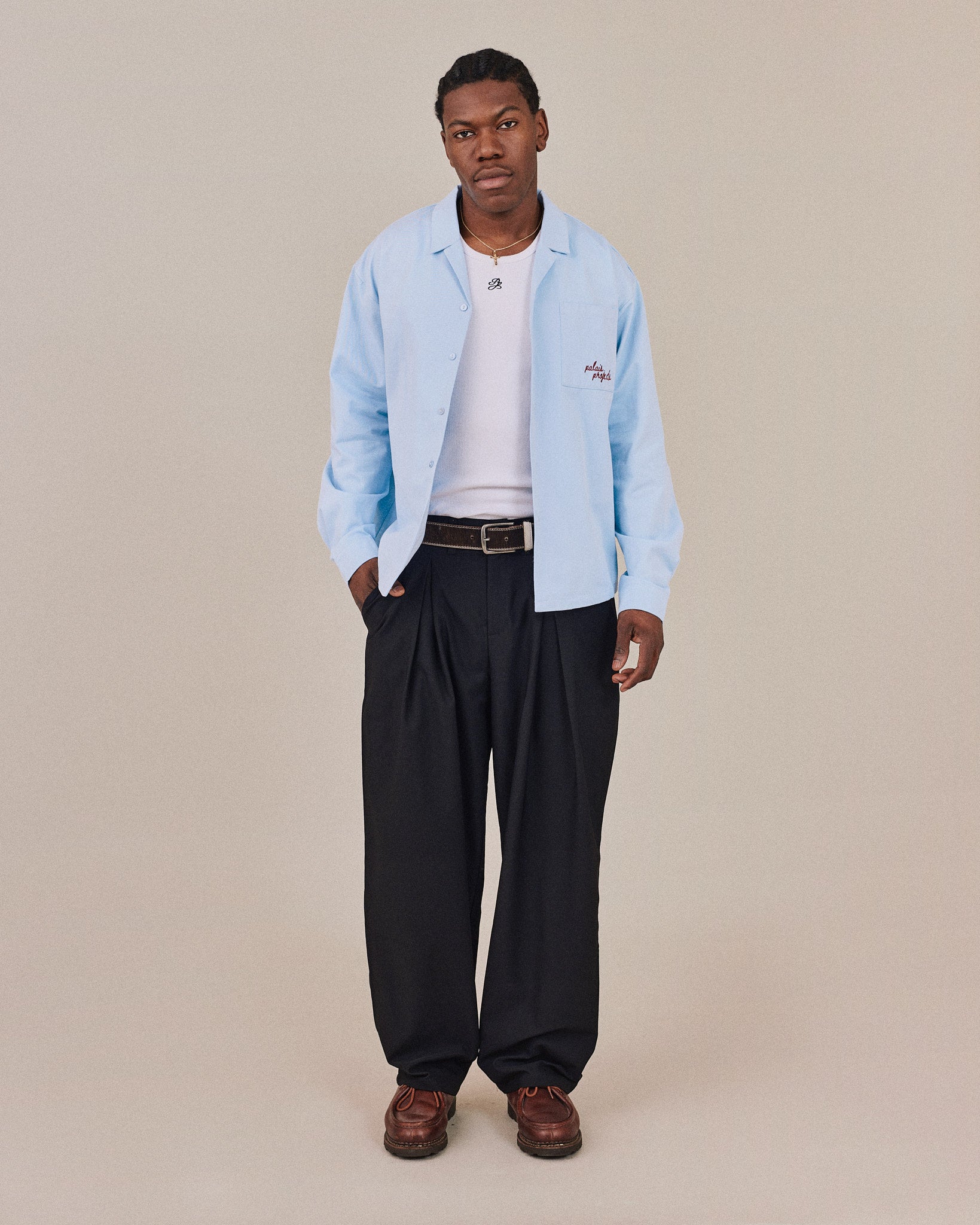 LS Canvas Feast Shirt - Blue