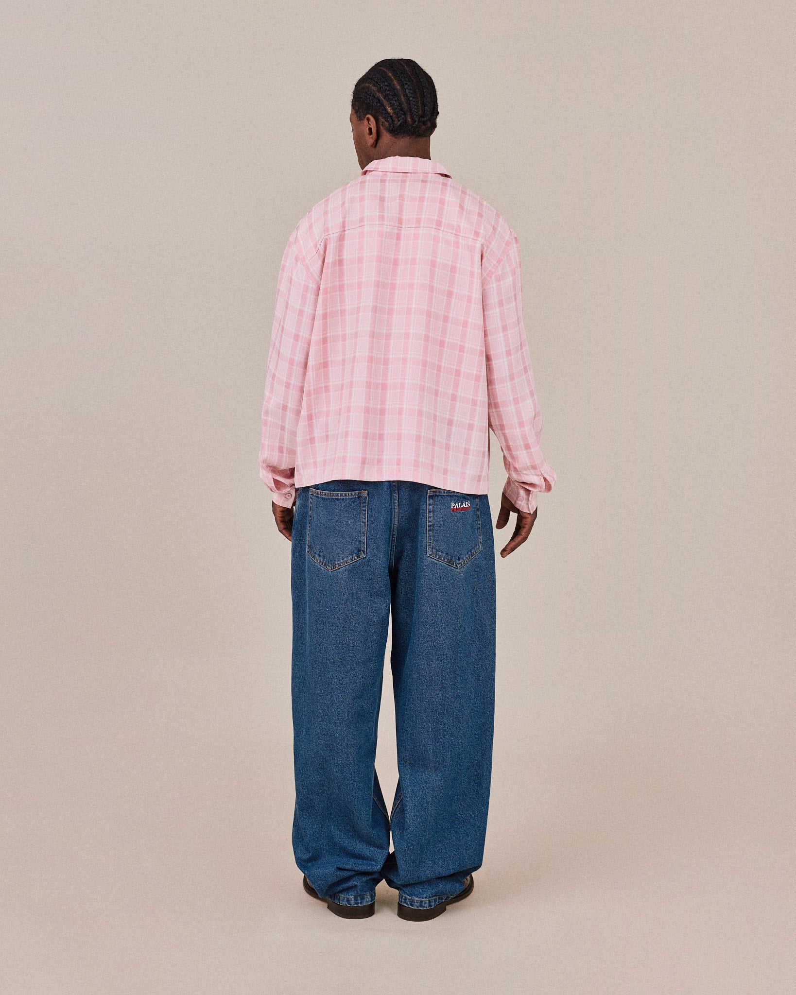 LS Checkered Shirt - Dusty Pink