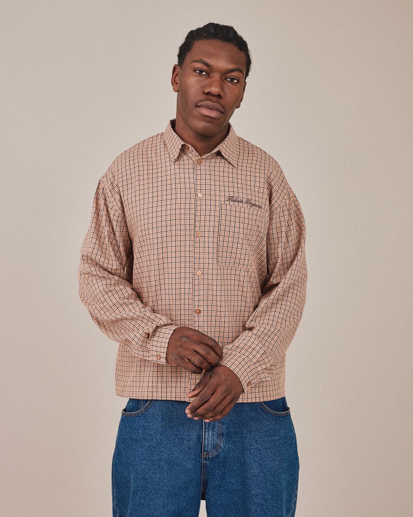 LS Checkered Shirt - Dark Brown