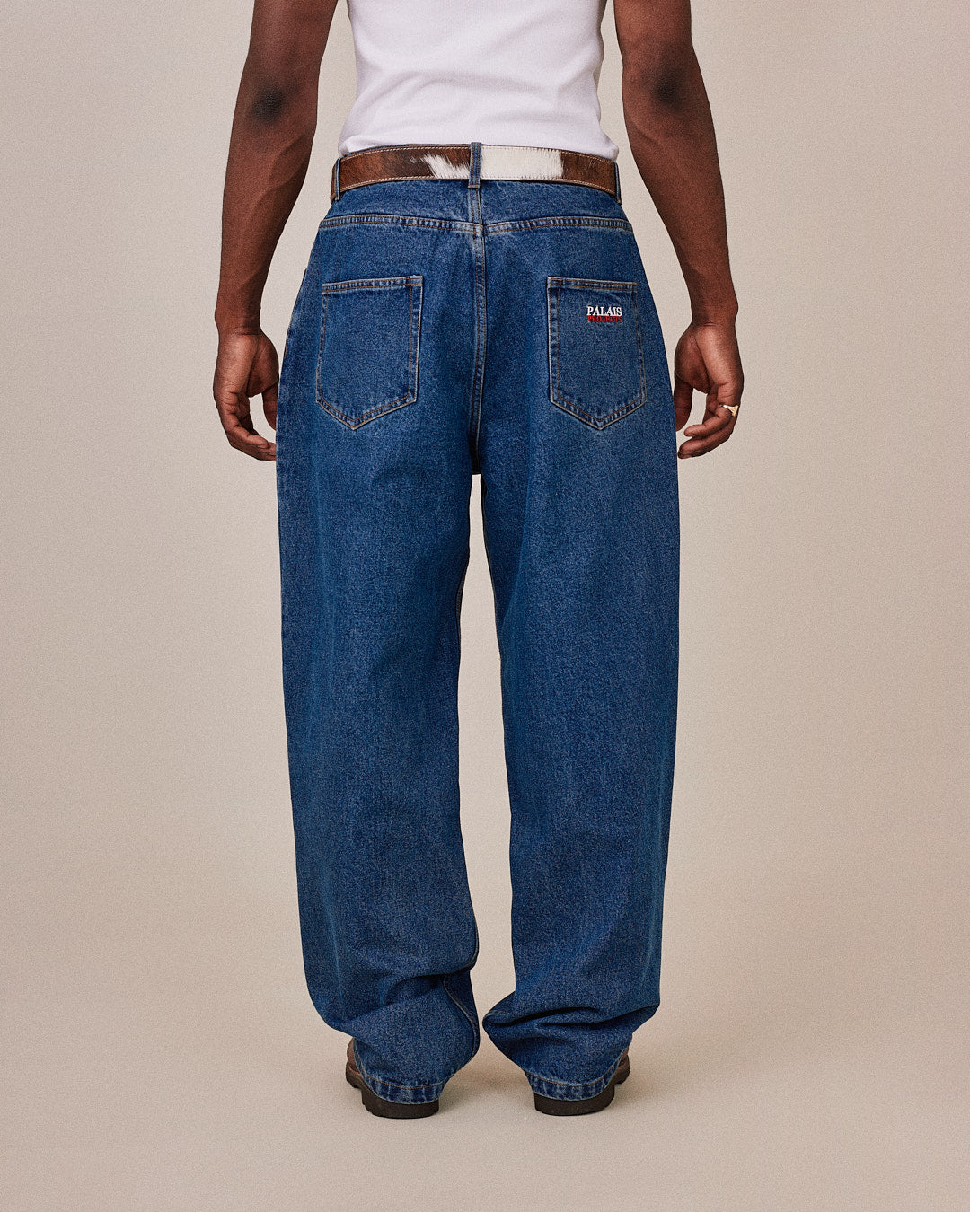 Baggy Denim Jeans - Mid Blue