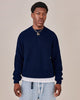 Fisherman O Neck Knit - Navy