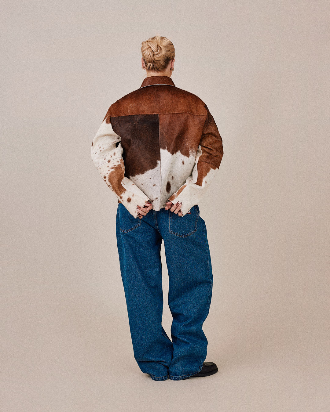 Cow Leather Jacket - Cow Hair