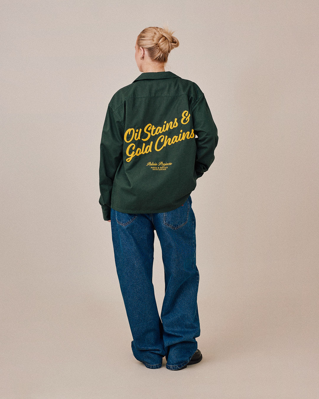 LS Canvas Oil Stains Shirt - Green