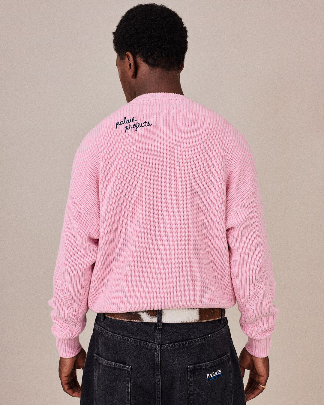 Fisherman O Neck Knit - Pink
