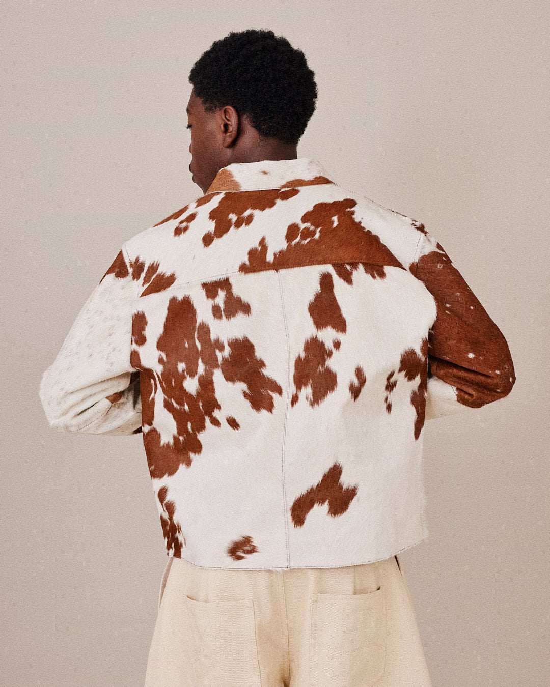 Cow Leather Jacket - Cow Hair
