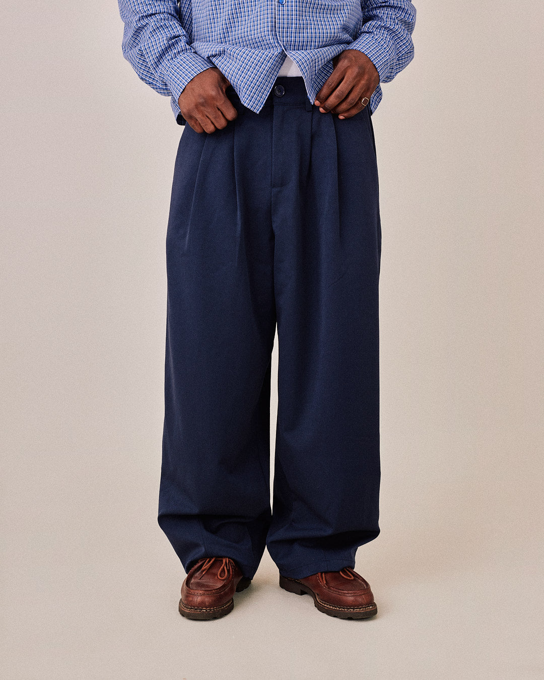 Relaxed Suit Pants - Navy