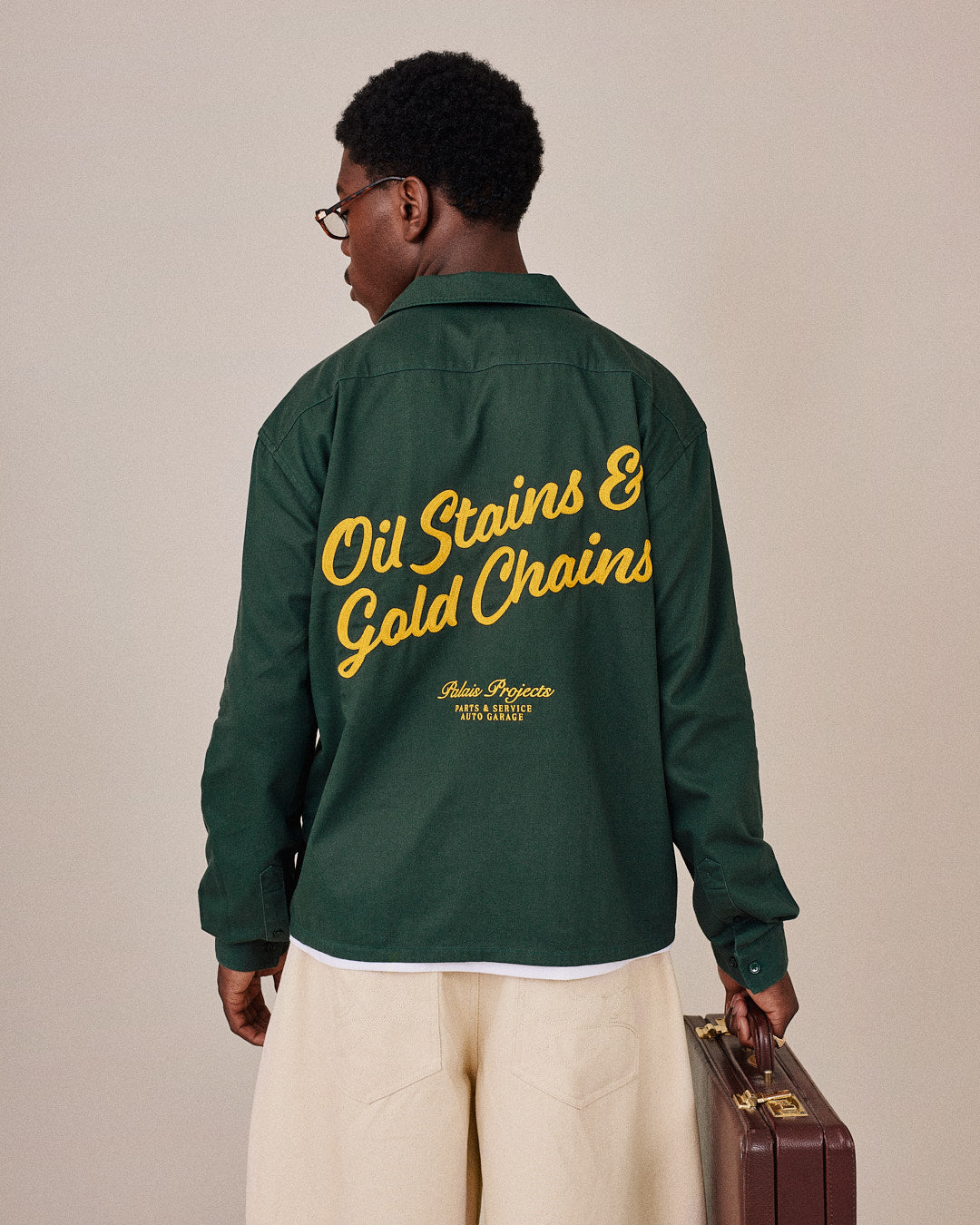 LS Canvas Oil Stains Shirt - Green