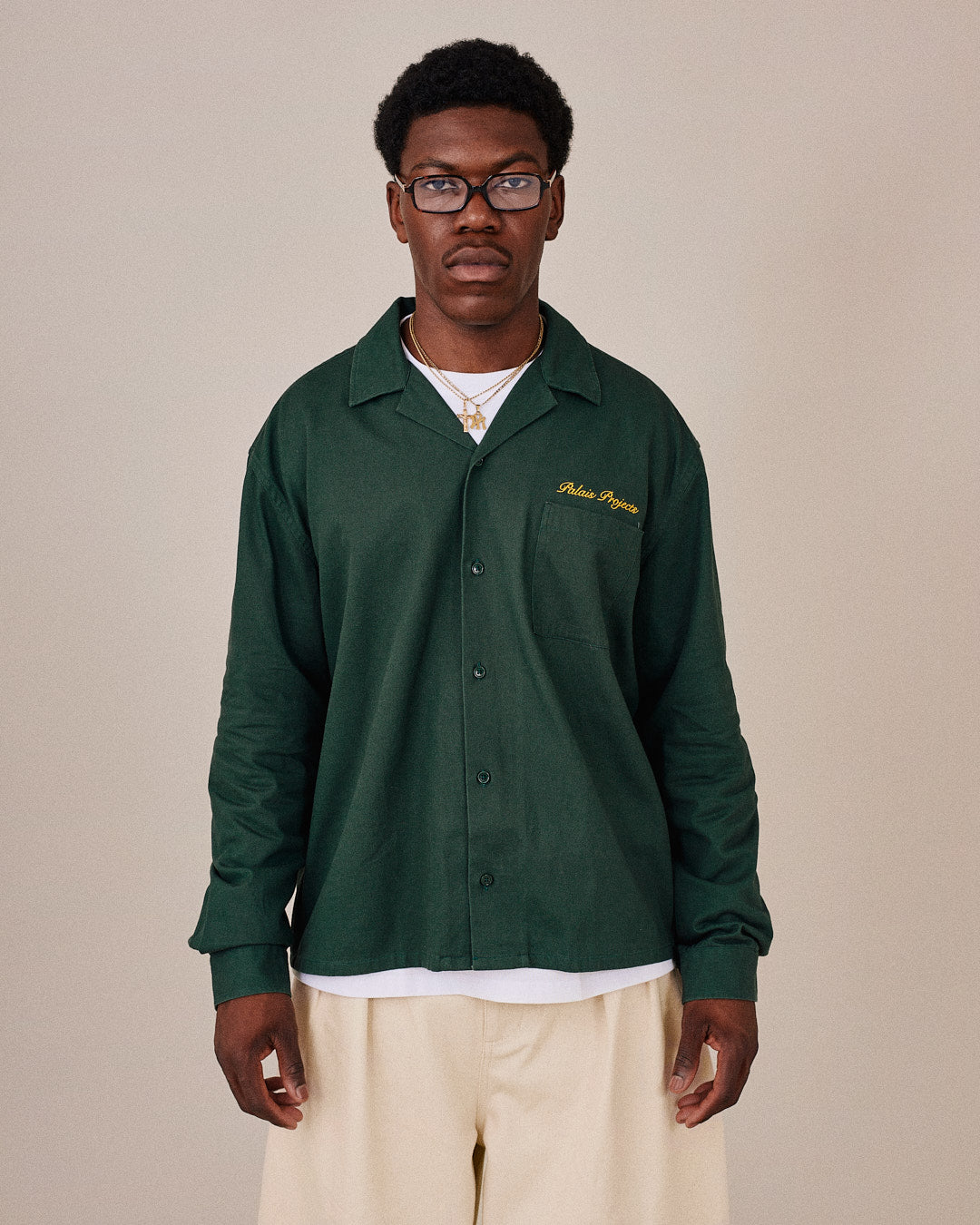 LS Canvas Oil Stains Shirt - Green