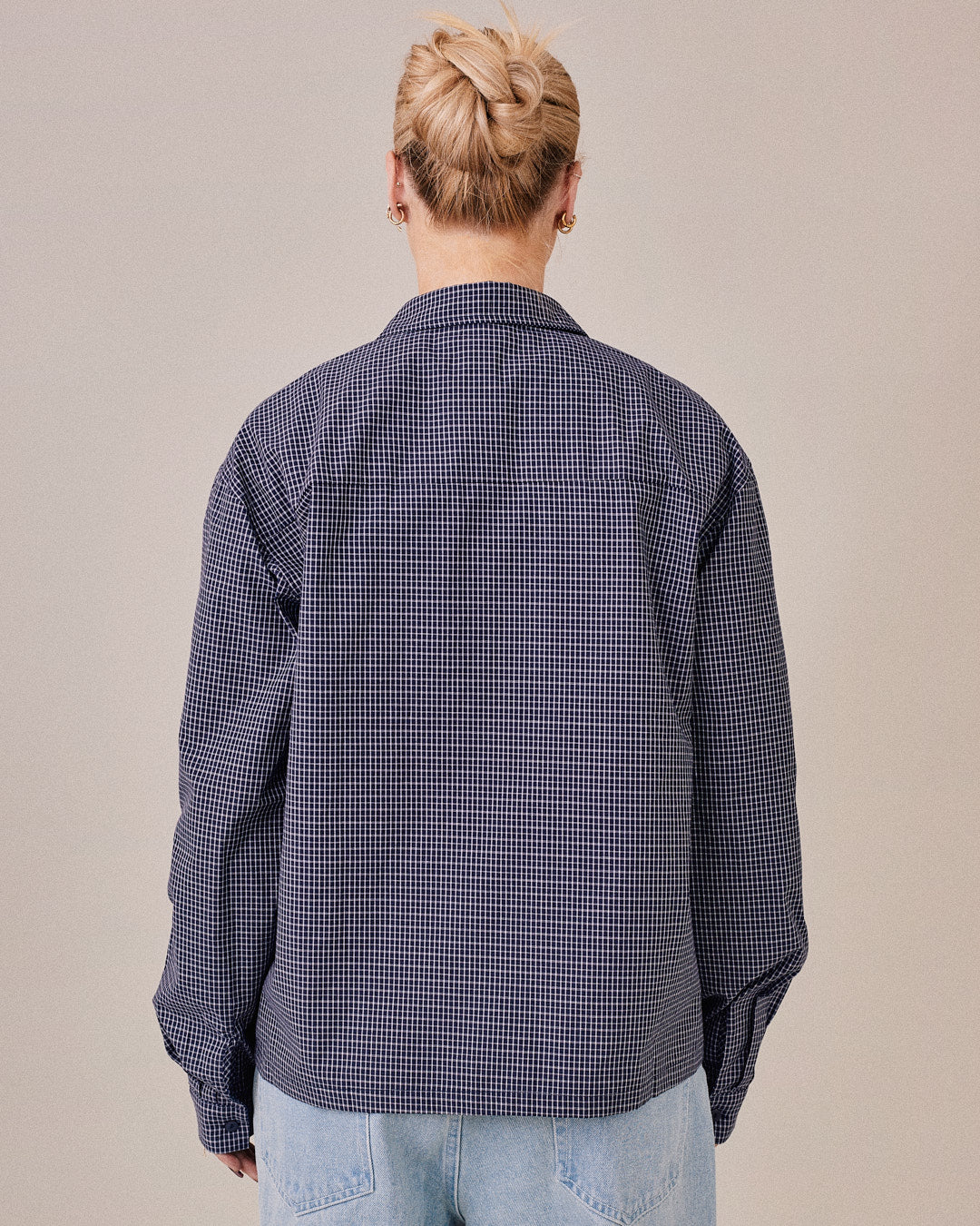 LS Checkered Shirt - Navy