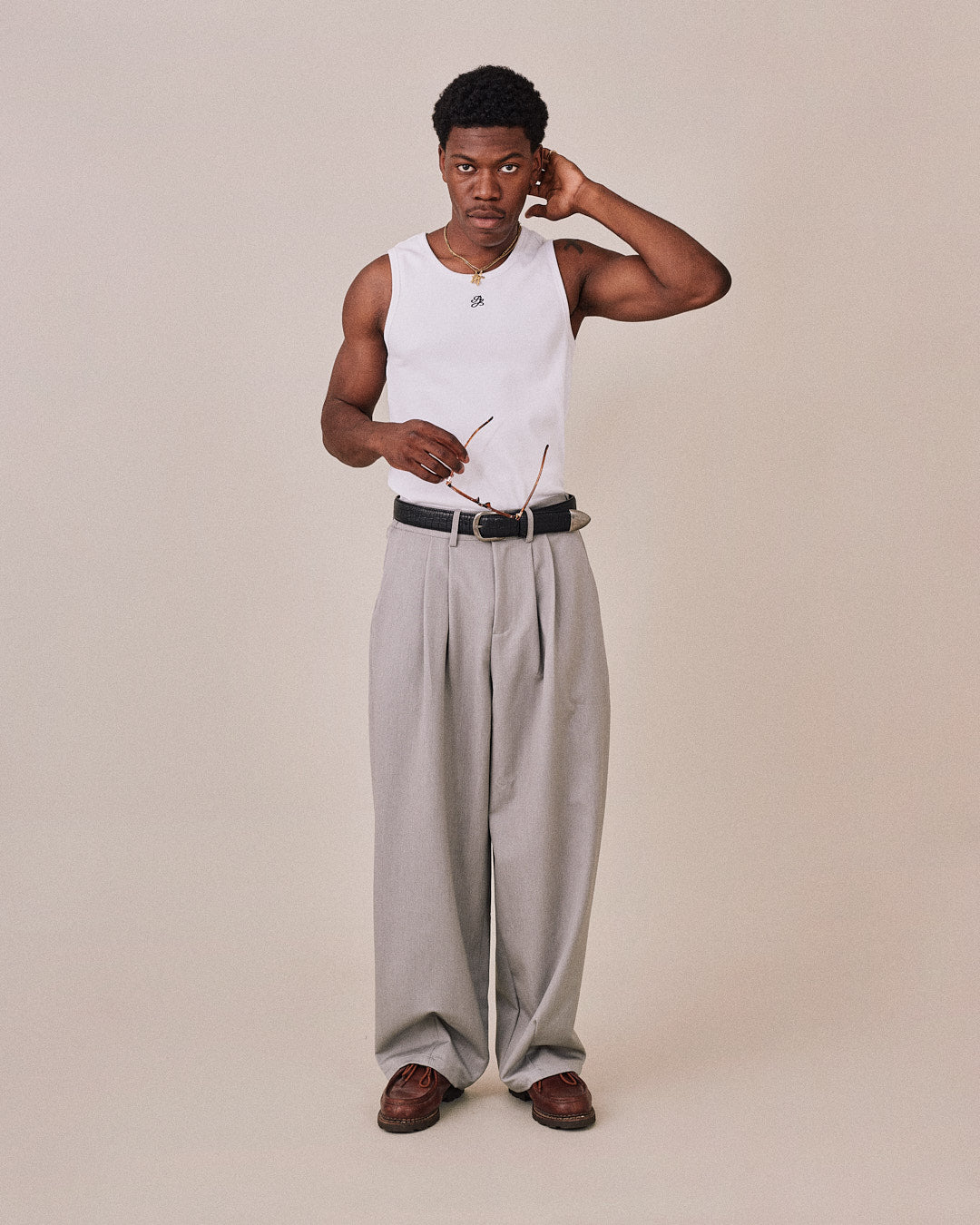 Relaxed Suit Pants - Grey