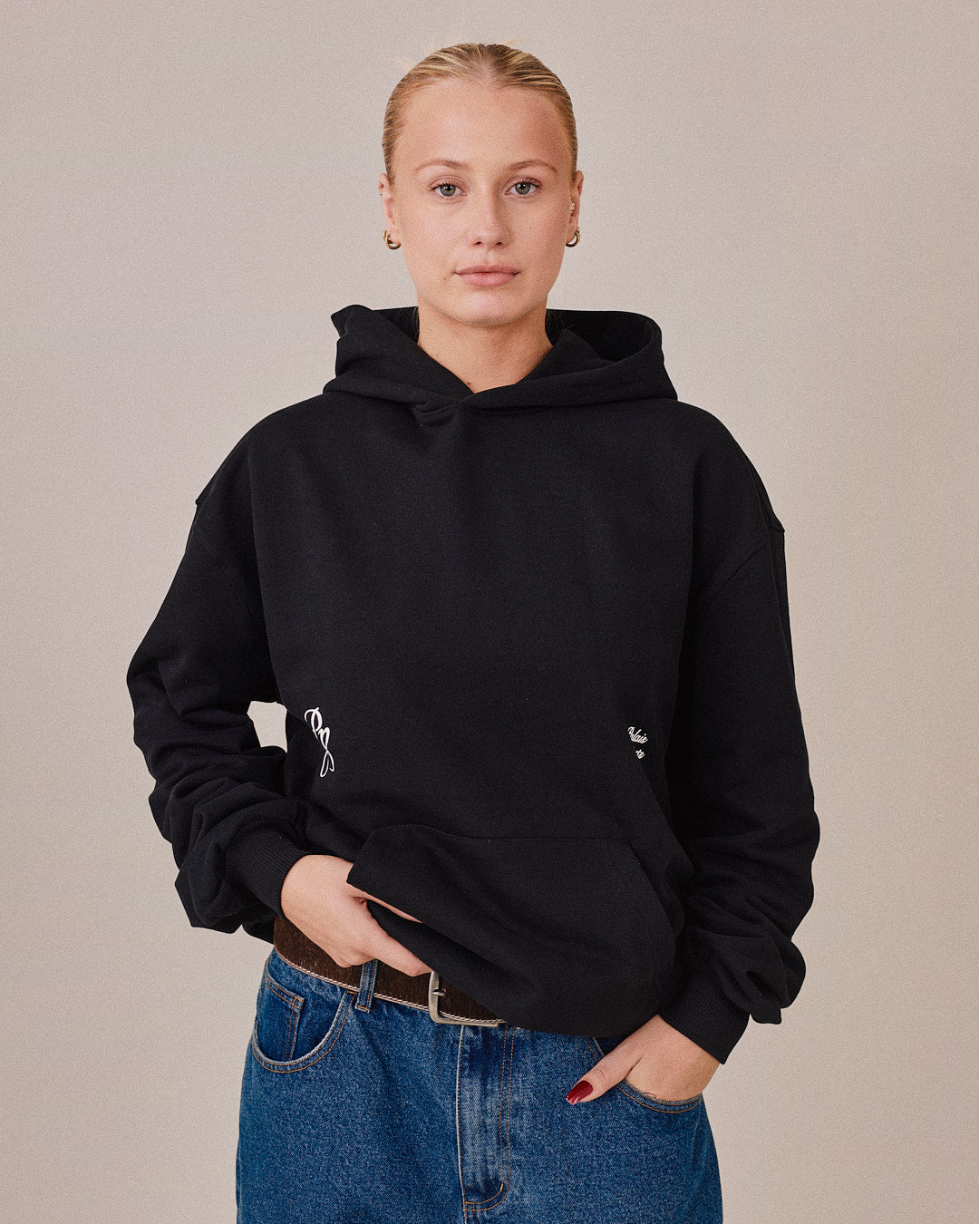 Box Fit Heavy World Tour Hoodie - Black